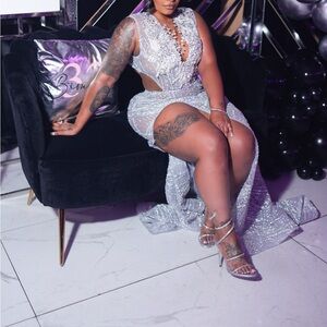 Custom Rhinestone Dress For Prom Or Birthday